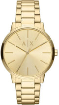 Armani Exchange Cayde Analog Gold Dial Gold Steel Strap Watch For Men - AX2707