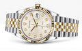 Rolex Datejust 36 Diamonds Silver Dial Two Tone Oyster Steel Strap Watch for Women - M126233-0027