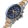 Maserati SFIDA Chronograph Blue Dial Two Tone Steel Strap Watch For Men - R8873640012