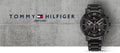 Tommy Hilfiger Evan Chronograph Quartz Black Dial Black Steel Strap Watch For Men - 1710410