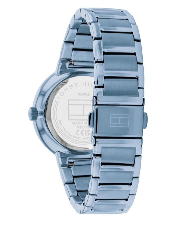 Tommy Hilfiger Joy Chronograph Blue Dial Blue Steel Strap Watch For Women - 1782535