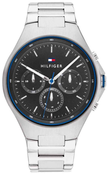 Tommy Hilfiger Justin Chronograph Gray Dial Silver Steel Strap Watch For Men - 1792054