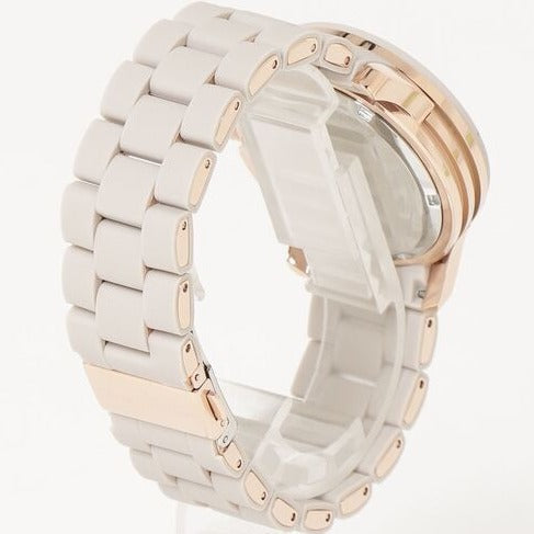 Michael Kors Runway Chronograph Grey Dial Grey Silicone Strap Watch For Women - MK7386