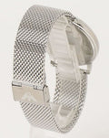 Emporio Armani Minimalist Quartz Green Dial Silver Mesh Bracelet Watch For Men - AR11578