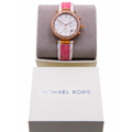 Michael Kors Parker Chronograph White Dial Two Tone Leather Strap Watch For Women - MK6951