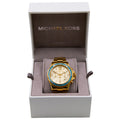 Michael Kors Everest Chronograph Gold Dial Gold Steel Strap Watch For Women - MK7210