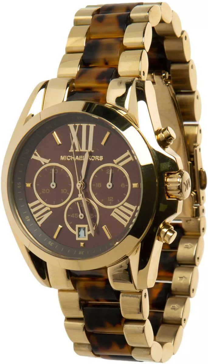 Michael Kors Bradshaw Quartz Brown Dial Two Tone Steel Strap Watch For Women - MK5696