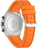 Hugo Boss Energy Chronograph Quartz Black Dial Orange Rubber Strap Watch For Men - 1513970