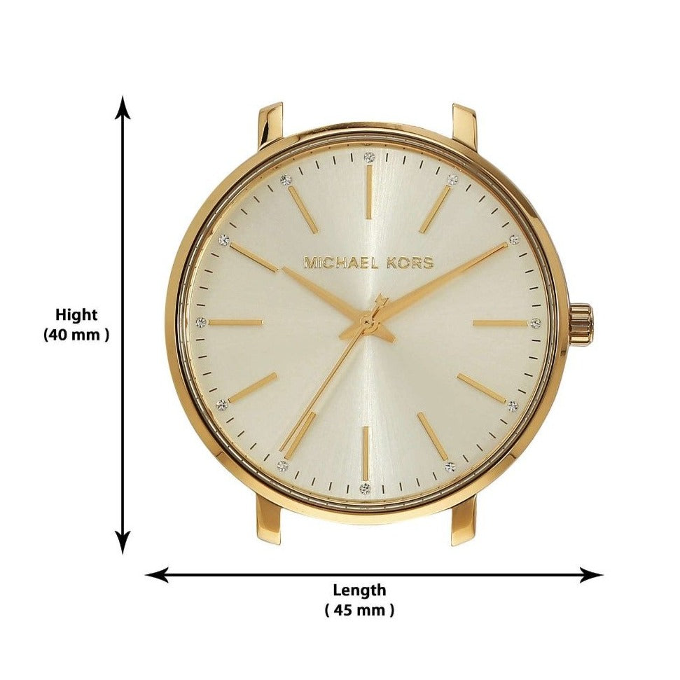 Michael Kors Pyper Quartz Gold Dial Gold Steel Strap Watch For Women - MK3898