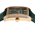 Michael Kors Emery Quartz Diamonds Green Dial Green Leather Strap Watch For Women - MK4697