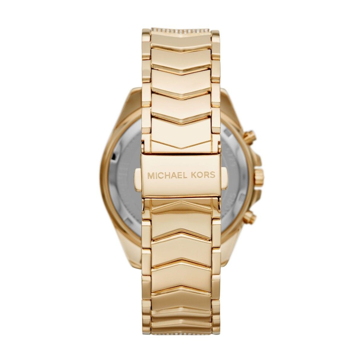 Michael Kors Whitney Chronograph Gold Dial Gold Steel Strap Watch For Women - MK6729