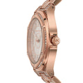 Michael Kors Lennox Three Hand Crystals Rose Gold Dial Rose Gold Steel Strap Watch For Women - MK6992