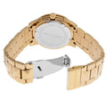 Michael Kors Runway Three Hand Green Dial Gold Steel Strap Watch For Women - MK7390