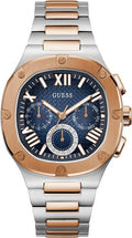 Guess Headliner Multifunction Blue Dial Two Tone Steel Strap Watch For Men - GW0572G4