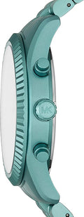 Michael Kors Lexington Chronograph Turquoise Dial Turquoise Steel Strap Watch For Men - MK8793