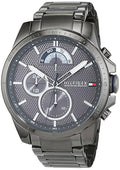 Tommy Hilfiger Decker Quartz Black Dial Black Steel Strap Watch for Men - 1791347