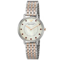 Emporio Armani Dress Analog Mother of Pearl Dial Two Tone Steel Strap Watch For Women - AR2515