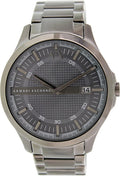 Armani Exchange Hampton Chronograph Grey Dial Grey Steel Strap Watch For Men - AX2135