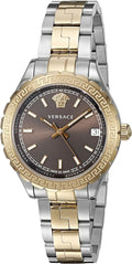 Versace Hellenyium Brown Dial Two Tone Steel Strap Watch for Women - V12040015