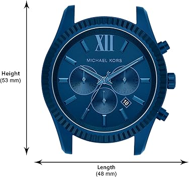 Michael Kors Lexington Chronograph Blue Dial Blue Steel Strap Watch For Men - MK8791