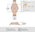 Michael Kors Liliane Three Hand Rose Gold Dial Rose Gold Steel Strap Watch For Women - MK4651