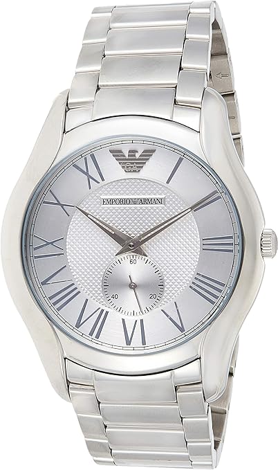 Emporio Armani Dress Quartz Silver Dial Silver Steel Strap Watch For Men - AR11084