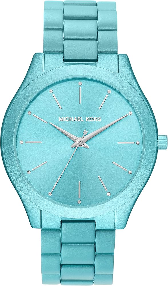 Michael Kors Slim Runway Blue Dial Blue Steel Strap Watch For Women - MK4525