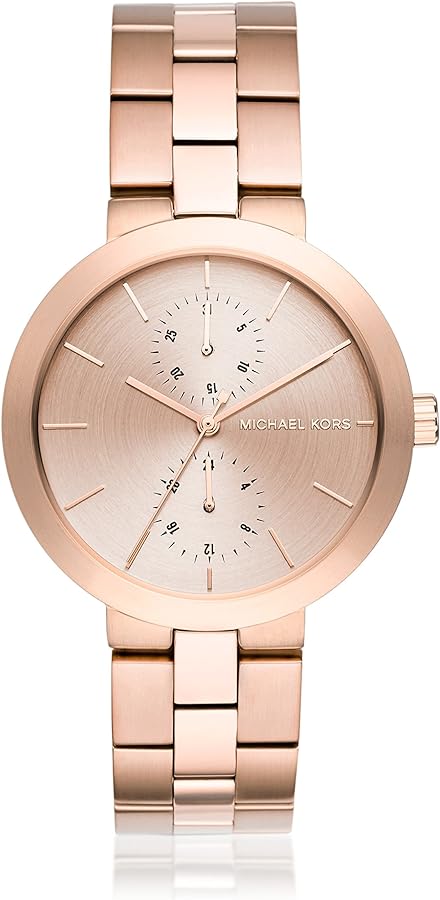 Michael Kors Garner Quartz Rose Gold Dial Rose Gold Steel Strap Watch For Women - MK6409