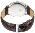 Guess Wafer Analog Blue Dial Brown Leather Strap Watch For Men - W0496G2