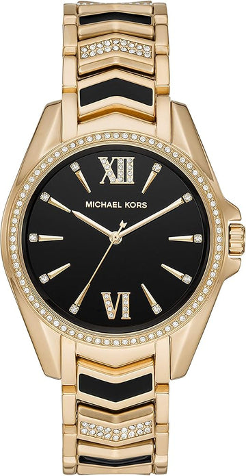 Michael Kors Whitney Quartz Black Dial Two Tone Steel Strap  Watch For Women - MK6743