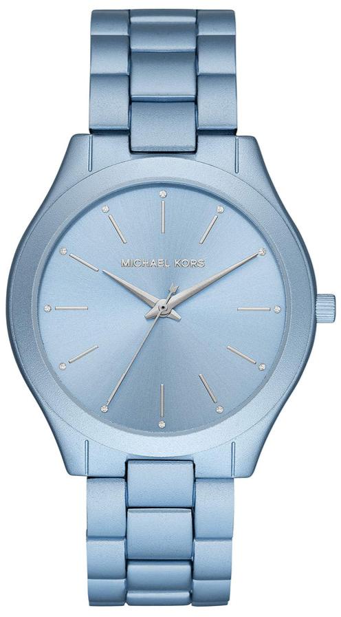 Michael Kors Slim Runway Blue Dial Blue Steel Strap Watch For Women - MK4548