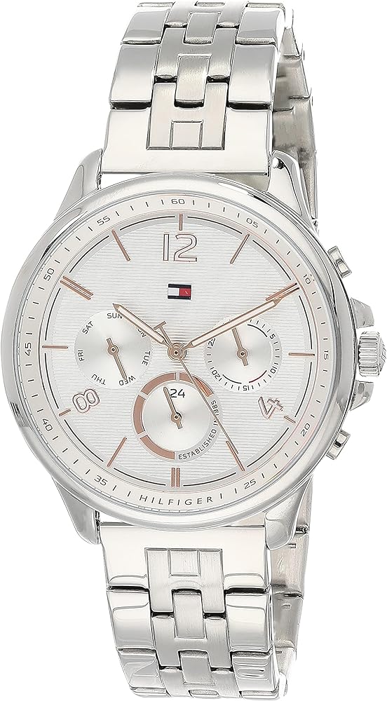 Tommy Hilfiger Harper Chronograph White Dial Silver Steel Strap Watch For Women - 1782222