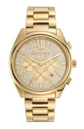 Michael Kors Janelle Chronograph Gold Dial Gold Steel Strap Watch For Men - MK8995