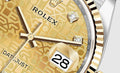 Rolex Datejust 36 Diamonds Yellow Gold Dial Two Tone Oyster Steel Strap Watch for Men - M126233-0034