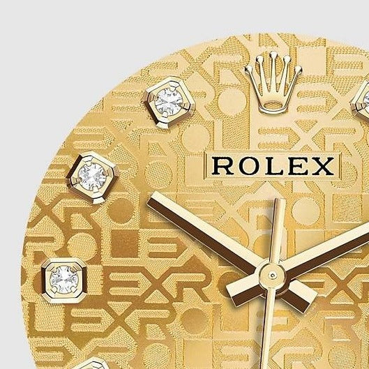 Rolex Datejust 36 Diamonds Yellow Gold Dial Two Tone Oyster Steel Strap Watch for Men - M126233-0034