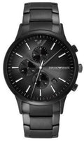 Emporio Armani Analog Chronograph Black Dial Black Steel Strap Watch For Men - AR11531