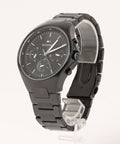 Tommy Hilfiger Justin Chronograph Black Dial Black Steel Strap Watch For Men - 1792055