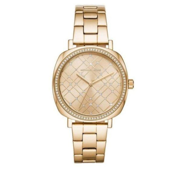 Michael Kors Nia Quartz Gold Dial Gold Steel Strap Watch For Women - MK3989