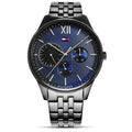 Tommy Hilfiger Damon Quartz Chronograph Blue Dial Black Steel Strap Watch for Men - 1791454