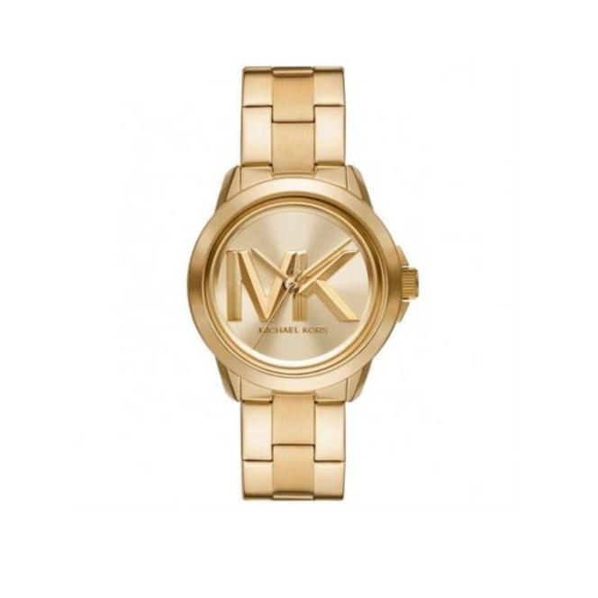 Michael Kors Bryn Quartz Gold Dial Gold Steel Strap Watch For Women - MK7317