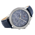 Tommy Hilfiger Ari Quartz Diamonds Blue Dial Blue Leather Strap Watch for Women - 1781979