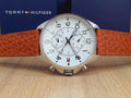 Tommy Hilfiger Dean Quartz Multifunction White Dial Brown Leather Strap Watch for Men - 1791274