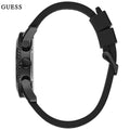 Guess Fleet Chronograph Black Dial Black Rubber Strap Watch for Men - W0971G1