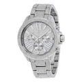 Michael Kors Whitney Chronograph Crystals Silver Dial Silver Steel Strap Watch For Women - MK6728