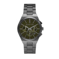 Michael Kors Lennox Chronograph Black Dial Grey Steel Strap Watch For Men - MK9118