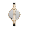 Michael Kors Jaryn Quartz Gold Dial Black Steel Strap Watch For Women - MK4544