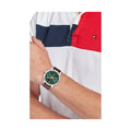 Tommy Hilfiger Lars Chronograph Green Dial Brown Leather Strap Watch For Men - 1792064