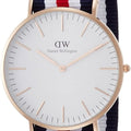 Daniel Wellington Classic Canterbury White Dial Two Tone Nylon Strap Watch For Men - DW00100002