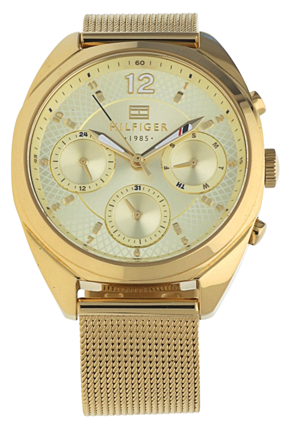 Tommy Hilfiger Mia Gold Dial Gold Mesh Bracelet Watch for Women - 1781488