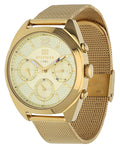 Tommy Hilfiger Mia Gold Dial Gold Mesh Bracelet Watch for Women - 1781488